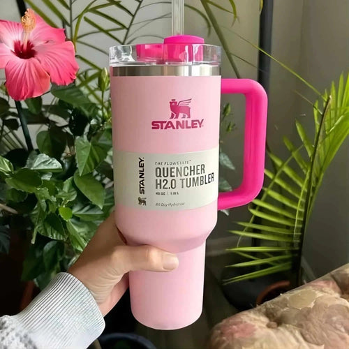 Home.co - Stanley Quencher H2.0 Tumbler 40 Oz - Flamingo Pink
