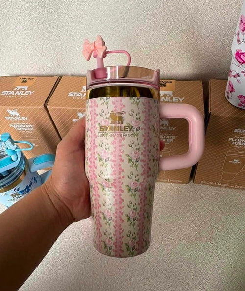Home.co - Mini Stanley Quencher H2.0 Tumbler 14 Oz - Loveshackfancy Blooming Heirloom