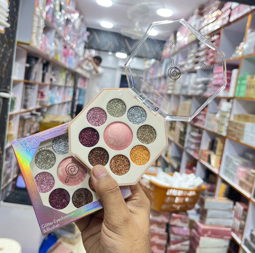 Msyaho - 9coloez Glitter & Tera Cota Eyeshadow Palette