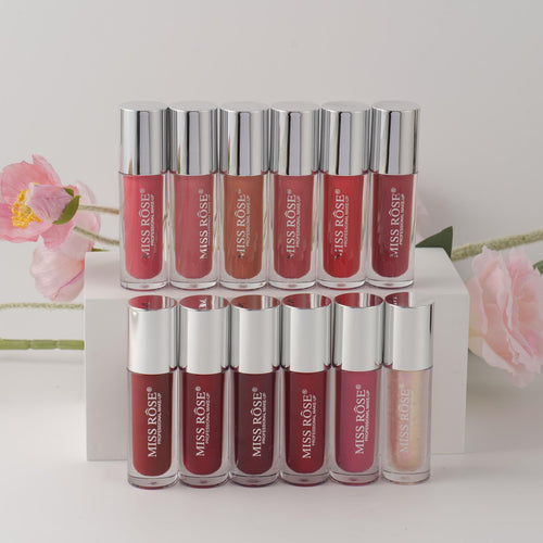 Miss Rose - 12pcs Moisturising Lip Comfort Essential Serum Gloss Set