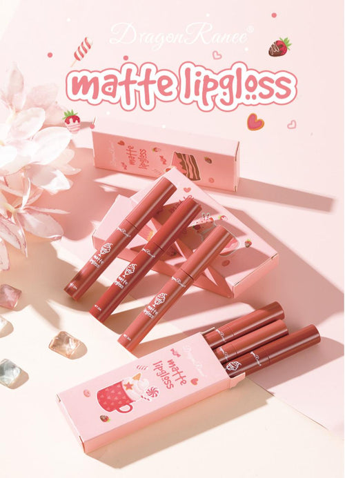 Dragon Ranee Hot Selling Just Selected Shades Matte 3pcs Lipgloss Set D