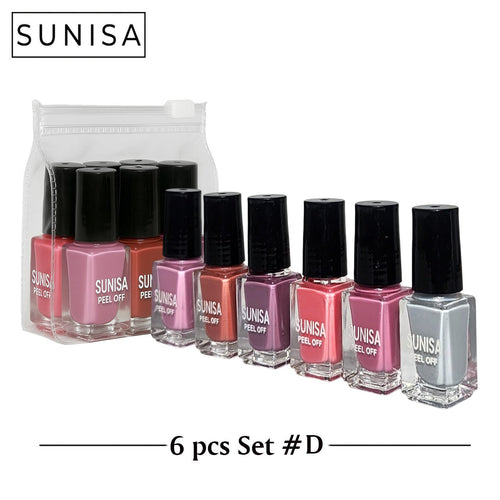 Sunisa - 6pcs Peel Off Nail Polish