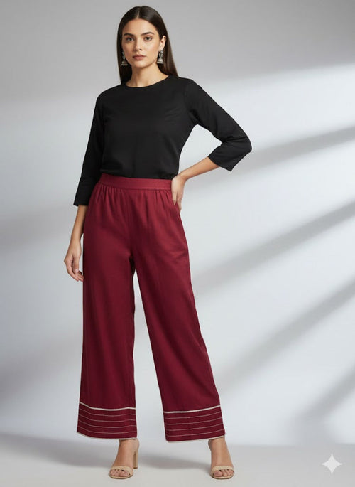 Sapphire - Maroon Casual Wear ( Only Pant )