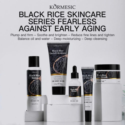Kormesic Pack Of 05 Refreshing And Natural Skin Care Moisturizing Black Rice Series