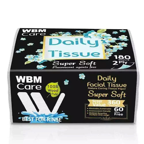 Wbm - Daily Facial Tissue - 180 Sheets