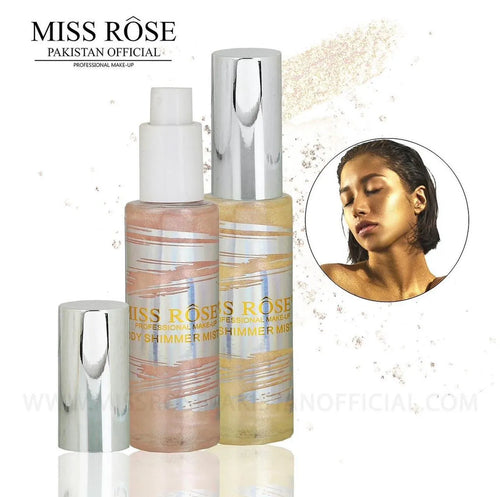 Miss Rose Body Shimmer Mist Slim Sparkling Silver Highlight 7505-023z2 60g
