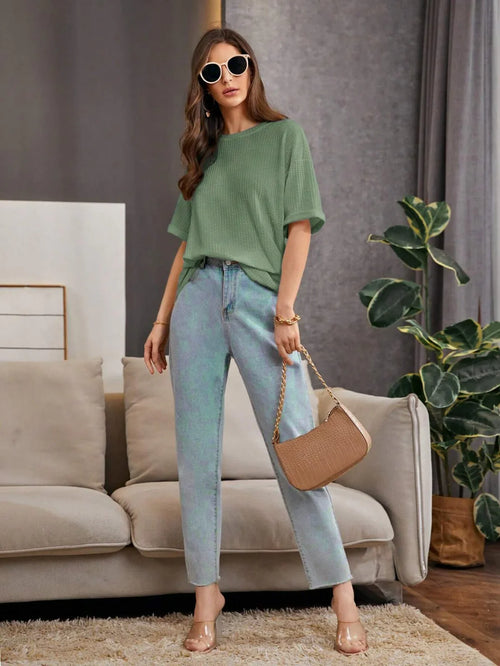 Vybe - Knitted T-shirt Olive