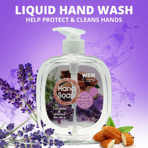 Wbm - Hand Wash Lavender And Almond - 500 Ml
