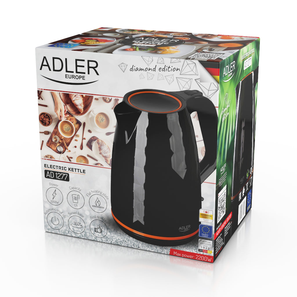 ADLER KETTLE 1.7L BLACK AD1277