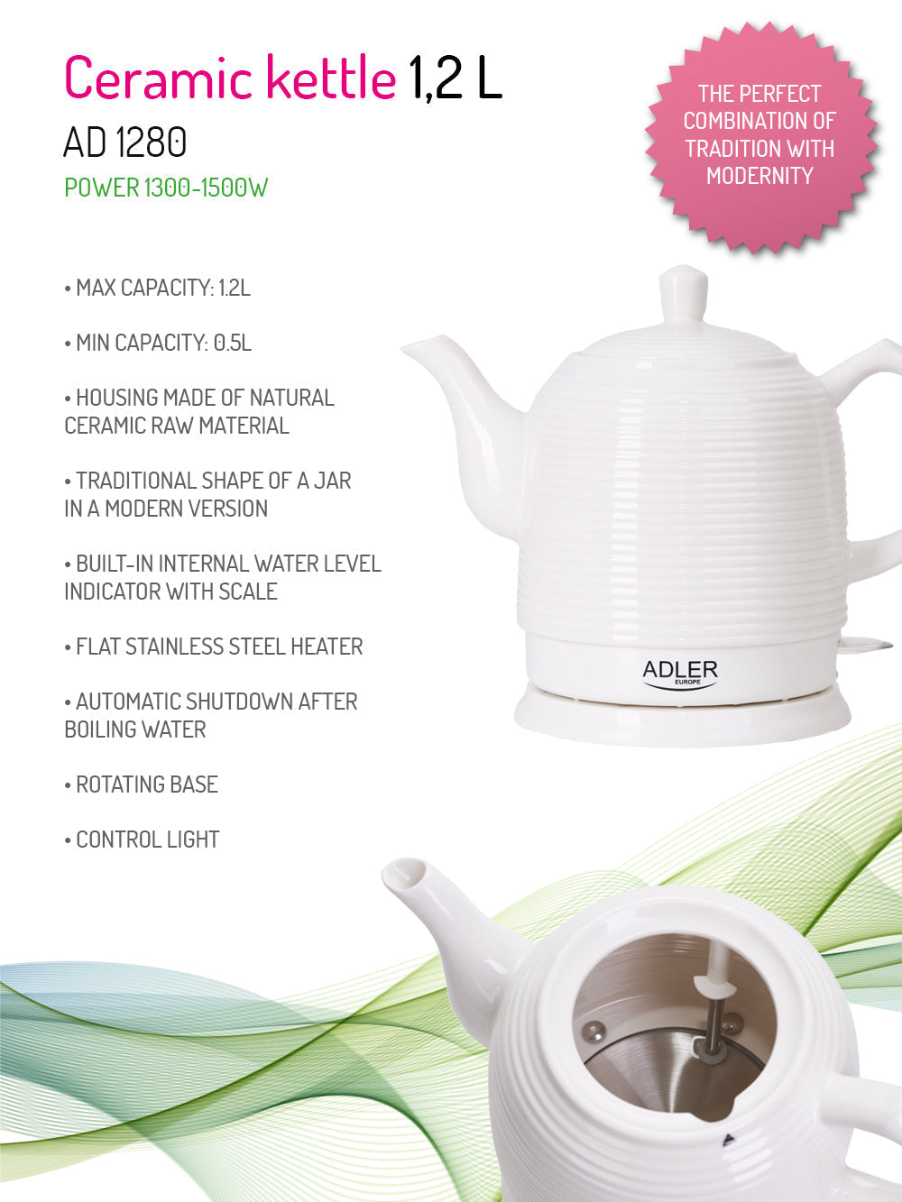 ADLER KETTLE 1.2L AD1280