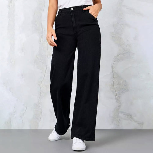 Vybe - Black Wide Leg Jeans