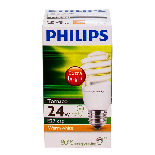 PHILIPS ENERGY SAVER TORNADO 24W WARM WHITE E27 PC