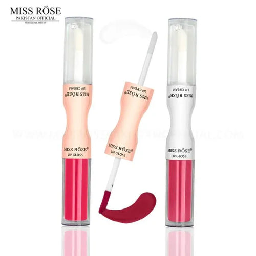 Miss Rose 3 Pcs Pout Perfection 2 In 1 Lip Gloss + Lip Oil