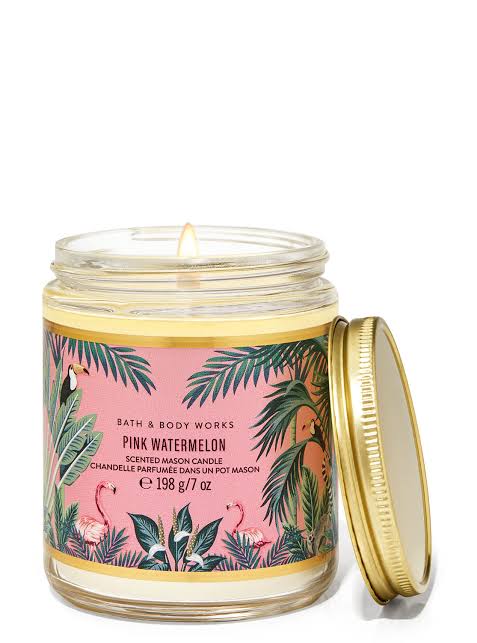 Bath & Body - Works Pink Watermelon Single Wick Candles 198g