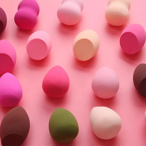 Miss Rose - 3 pcs Cosmetic Powder Puff Sponge Foundation Makeup Sponge Beauty Tools & Accessories Water Drop Mix Shape