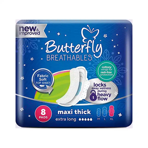 Butterfly Maxi Thick Night Sanitary Pads Extra Long 8Pcs