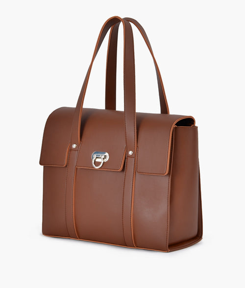 Rtw - Brown Carry-all Satchel Bag