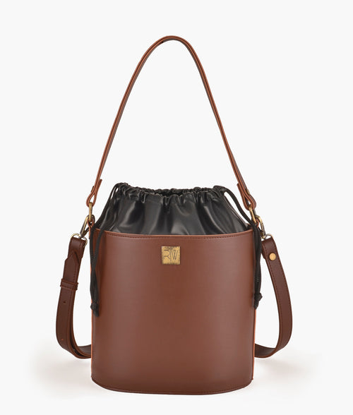 Rtw - Brown Top-handle Bucket Bag