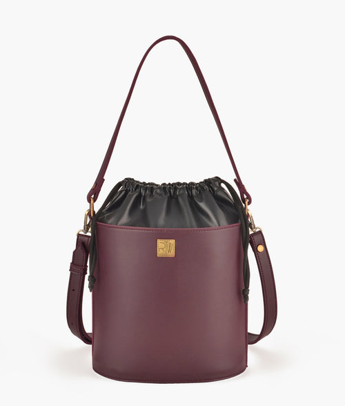 Rtw - Burgundy Top-handle Bucket Bag