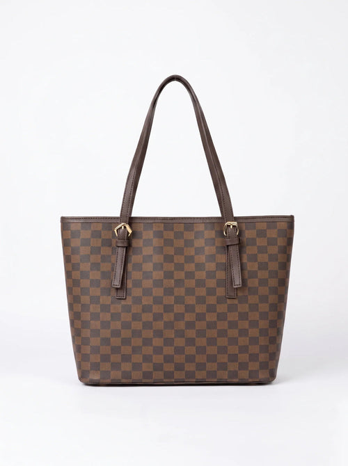 Weststyle - Check Tote Bag - Brown