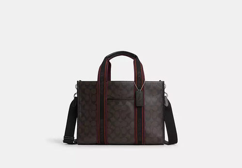 Coach - Smith Tote Bag In Signature Canvas Silver/brown Multi