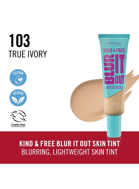 Rimmel Kind & Free Liquid Foundation 30ml Mat True Ivory Iv
