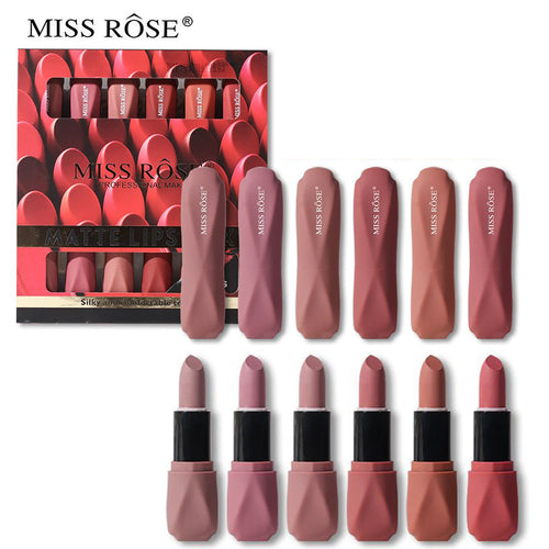 Miss Rose - Pack Of 12 Matt Lipstick For Women And Girls 3.6g*12 7301-431z