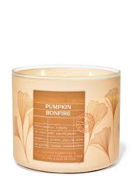 Bath & Body Works Pumpkin Bonfire 3 Wick Candles 414gms