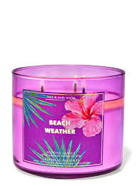 Bath & Body Works Beach Weather 3 Wick Candles 414gms