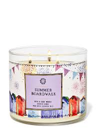 Bath & Body Works Summer Boardwalk 3 Wick Candles 414gms