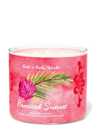 Bath & Body Works Bronzed Sunset 3 Wick Candles 414gms