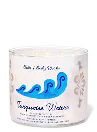 Bath & Body Works Turquoise Waters 3 Wick Candles 414gms