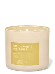 Bath & Body Works Yuzu + White Pineapple 3 Wick Candles 414gms