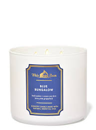 Bath & Body Works Blue Bungalow 3 Wick Candles 414gms