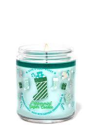 Bath & Body Works - Peppermint Sugar Cookie Single Wick Candles 198g