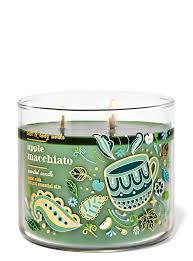 Bath & Body Works Apple Macchiato 3 Wick Candles 414gms