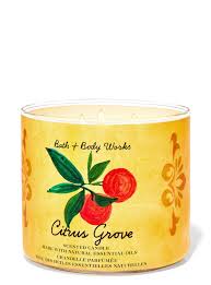 Bath & Body Works - Citrus Grove 3 Wick Candles 414gms
