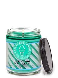 Bath & Body Works - Pistachio Icecream Single Wick Candles 198g