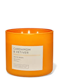 Bath & Body Works - Cardamom And Vetiver 3 Wick Candles 414gms
