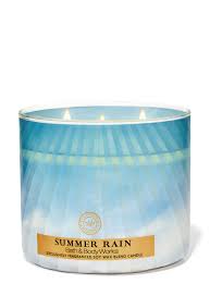 Bath & Body Works - Summer Rain 3 Wick Candles 414gms