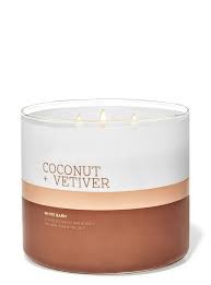 Bath & Body Works Coconut & Vetiver 3 Wick Candles 414gms