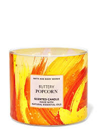 Bath & Body Works Buttery Popcorn 3 Wick Candles 414gms