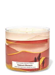 Bath & Body Works Sunset Desert 3 Wick Candles 414gms