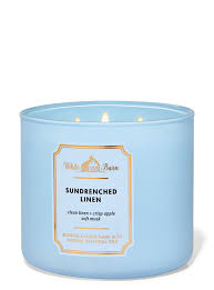 Bath & Body Works - Sundrenched Linen 3 Wick Candles 414gms