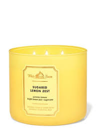Bath & Body Works - Sugared Lemon Zest 3 Wick Candles 414gms