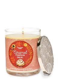 Bath & Body Works - Caramel Pumpkin Swirl Single Wick Candles 226g
