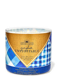 Bath & Body Works - Gingham Unstoppable 3 Wick Candles 414gms
