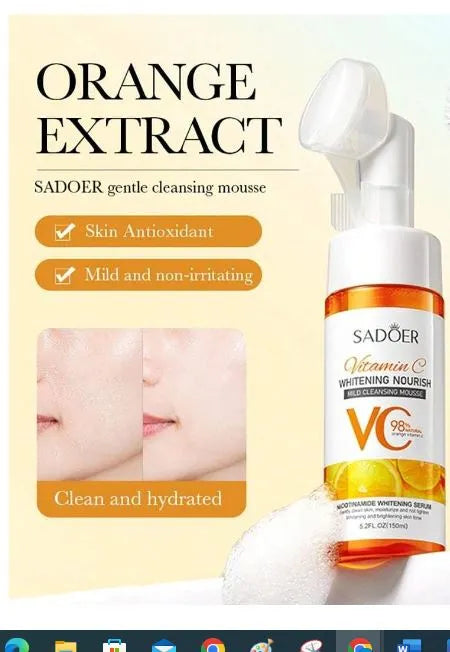 Sadoer Vitamin C Whitening Cleansing Mousse 150ml