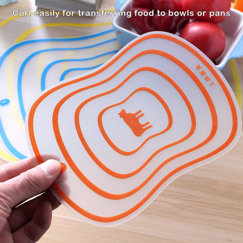 Home.co - Profit Mini For Ultra-thin Plastic Vegetable Chopping Board Mat Kitchen Tool Blue (small)