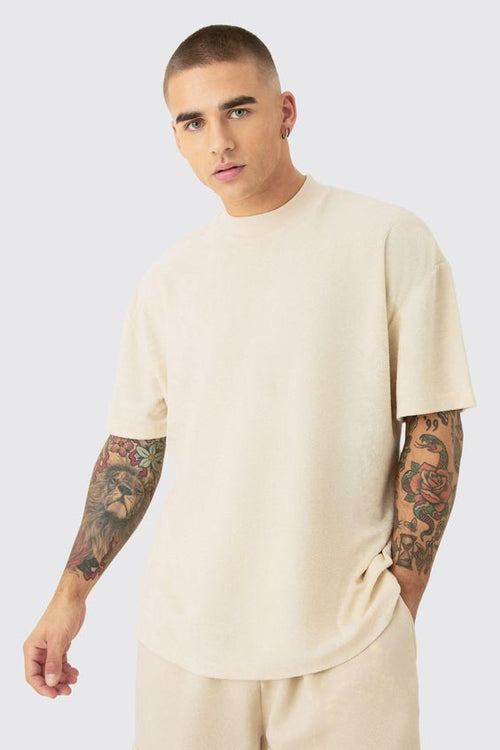 Vybe - Premium Drop Shoulder Tee For Men - Beige